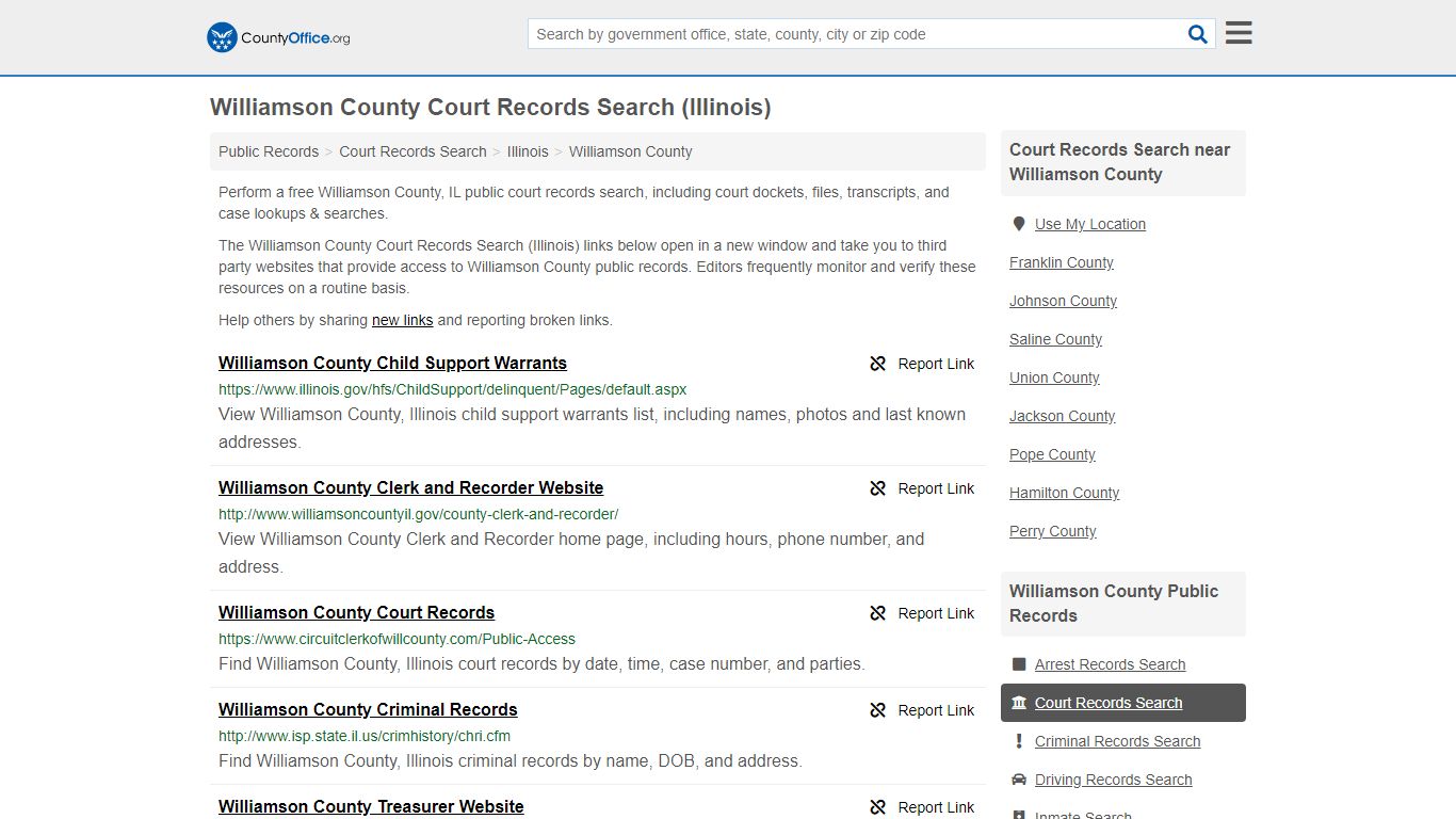 Court Records Search - Williamson County, IL (Adoptions ...