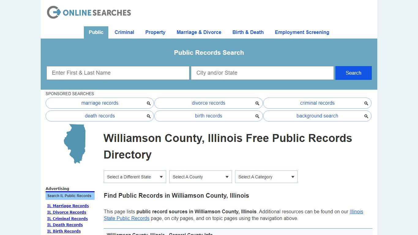 Williamson County, Illinois Public Records Directory